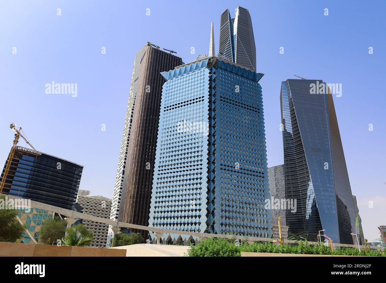 Riad, Saudi-Arabien - März 11 2023, King Abdullah Financial District, KAFD Business Towers Stockfoto