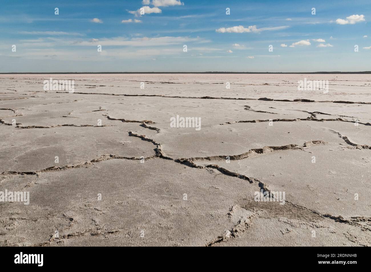 Salzlagune in Pampas Landscape, Patagonien, Argentinien. Stockfoto