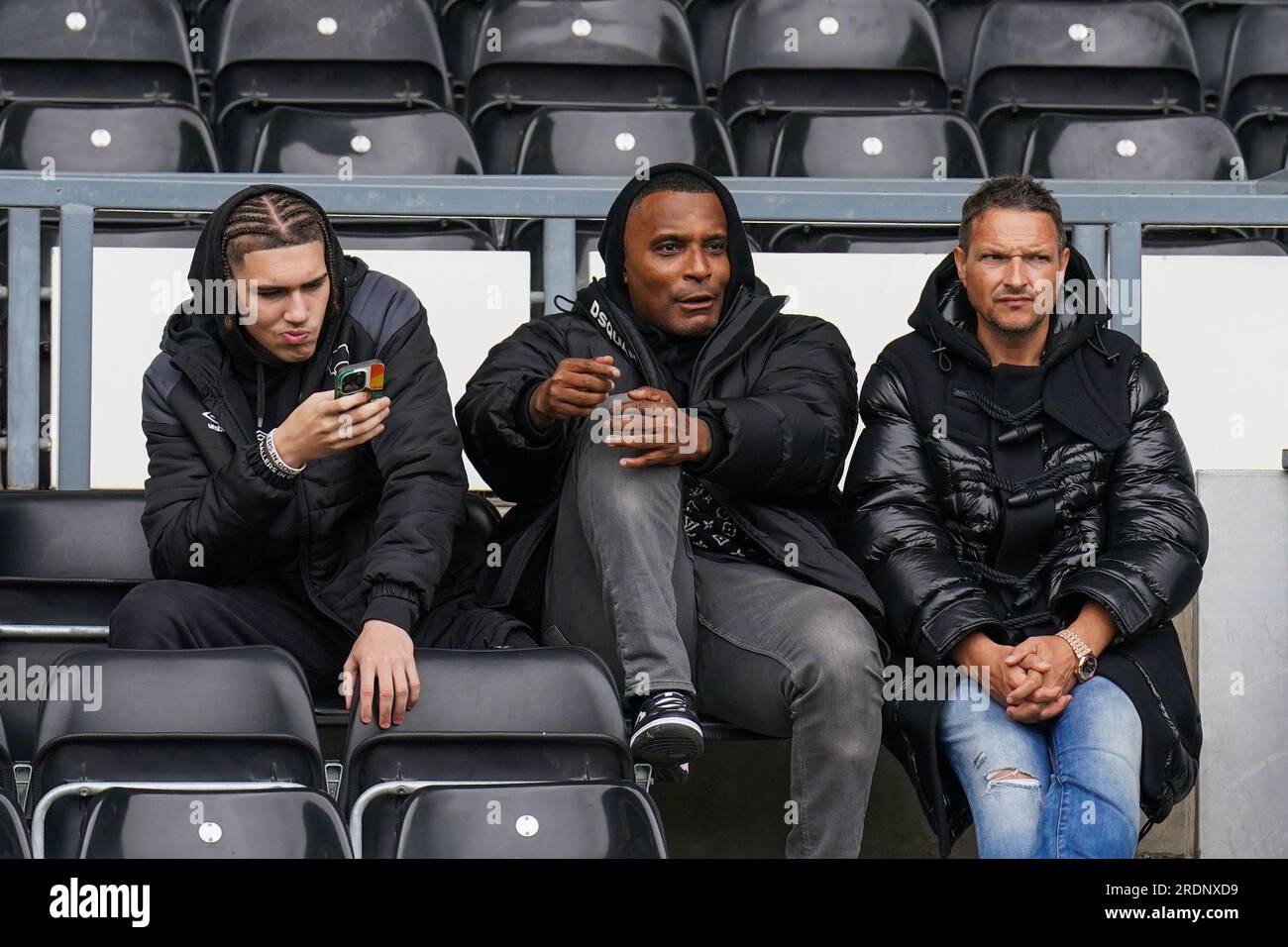 Derby, Großbritannien. 22. Juli 2023. Clinton Morrison beim Spiel Derby County FC gegen Stoke City FC Craig Forsyth Testimonial im Pride Park Stadium, Derby, Großbritannien, am 22. Juli 2023 Credit: Every second Media/Alamy Live News Stockfoto