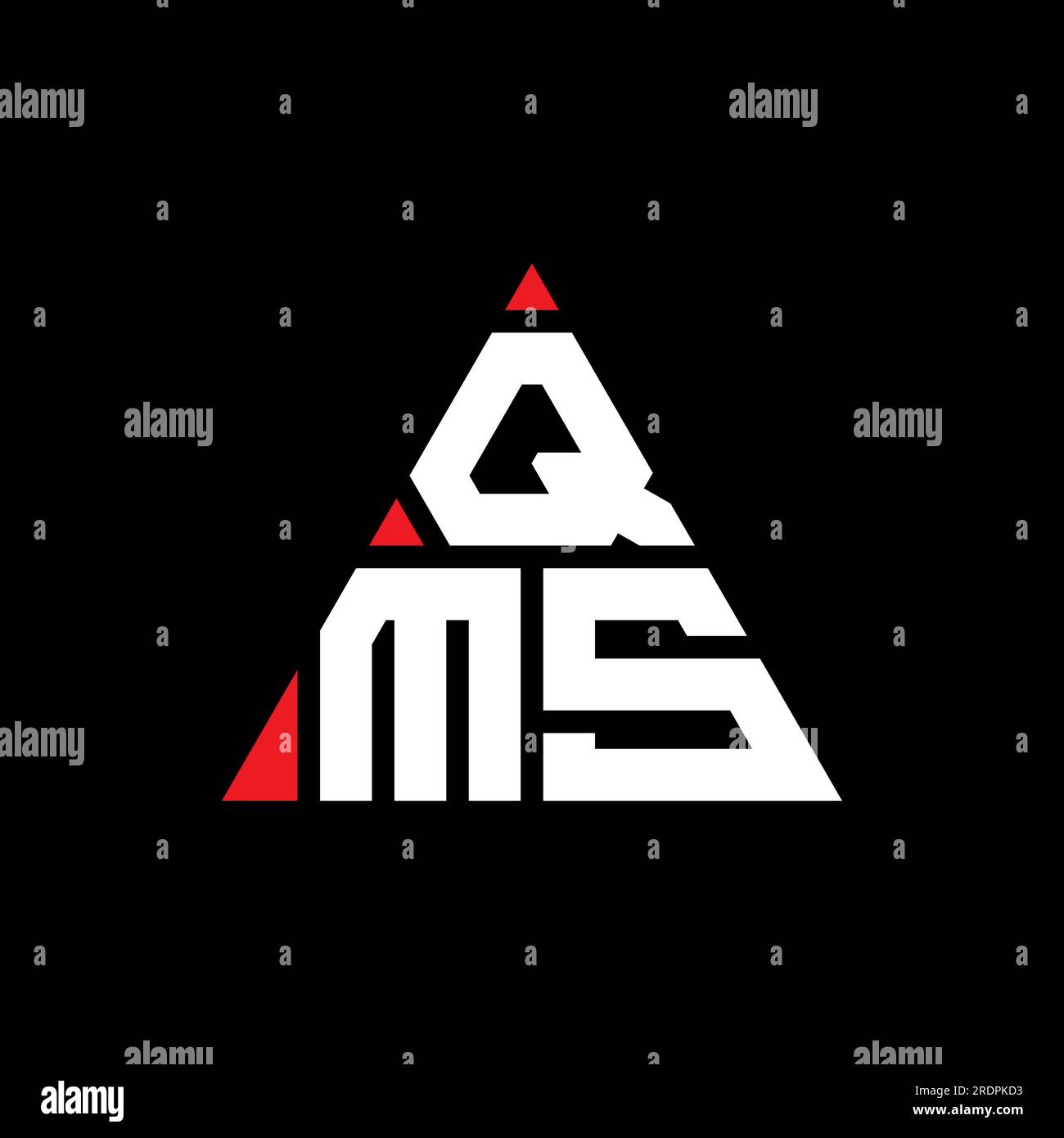 QMS-Logo mit Dreiecksbuchstaben und Dreiecksform. Monogramm mit QMS ...