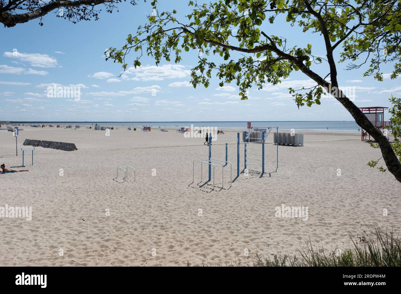 Strand im Badeort Parnü in Estland Stockfoto