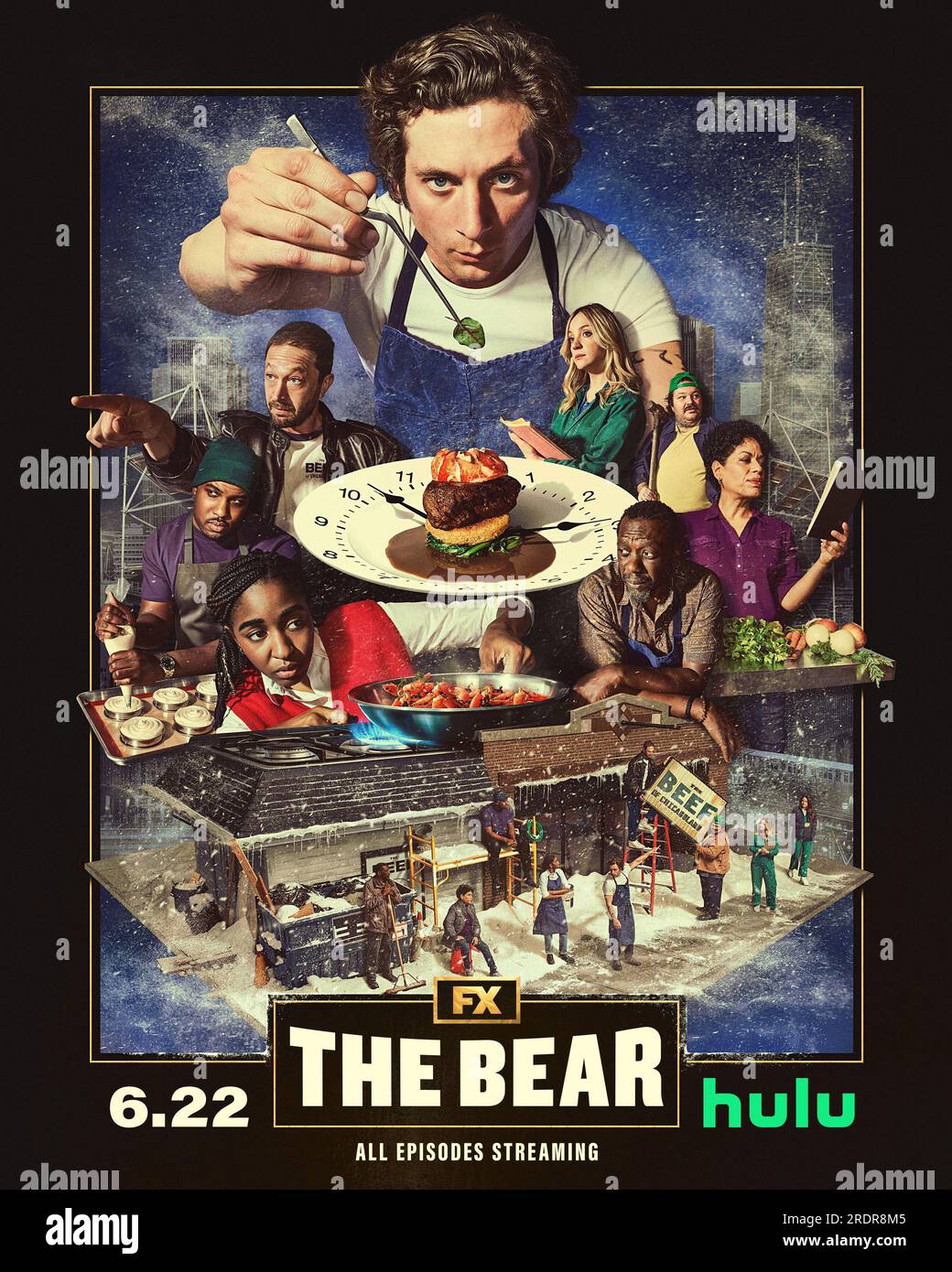 Das Bear TV Show Poster Jeremy Allen White Stockfoto