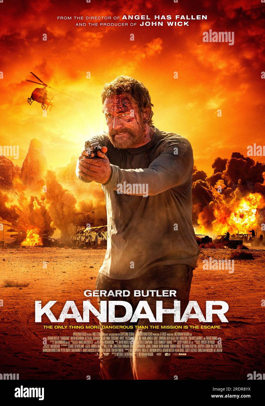 Kandahar Gerard Butler Poster Stockfoto