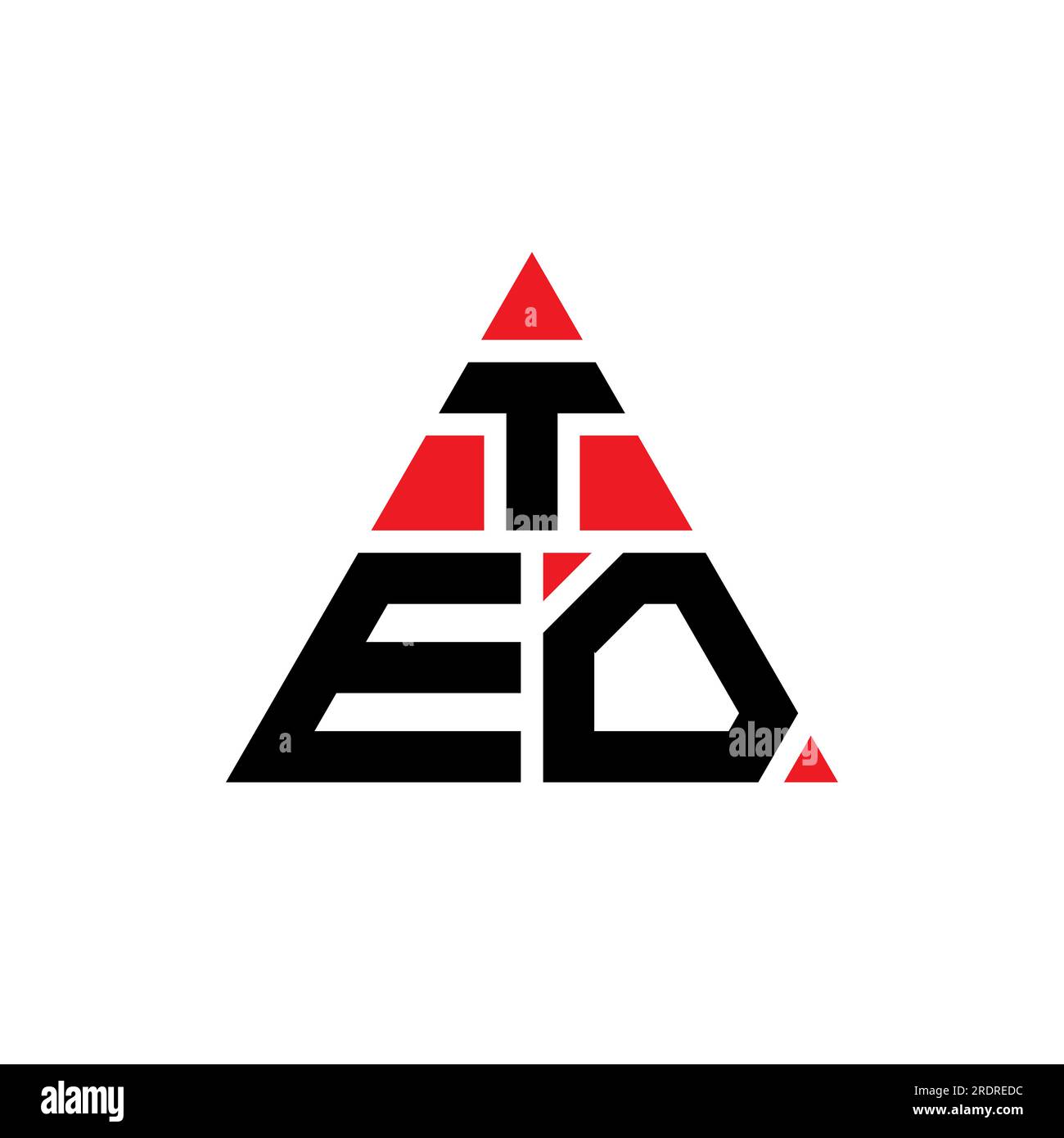 LOGO mit DREIECKSBUCHSTABEN UND TEODesign in Dreiecksform. MONOGRAMM