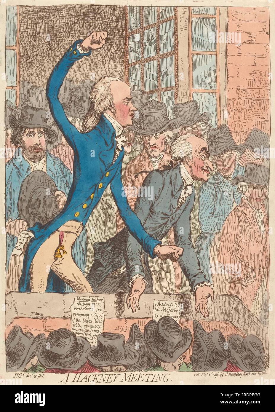 A Hackney Meeting 1796 von James Gillray Stockfoto