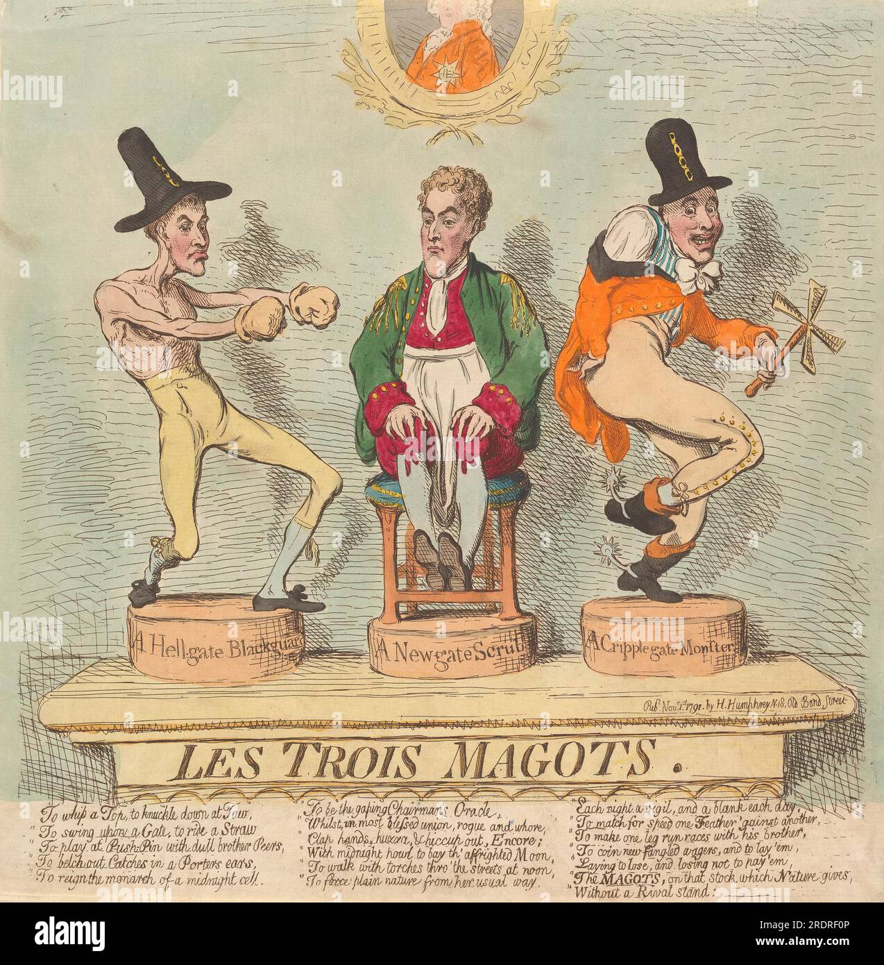 Les Trois Magots 1791 von James Gillray Stockfoto