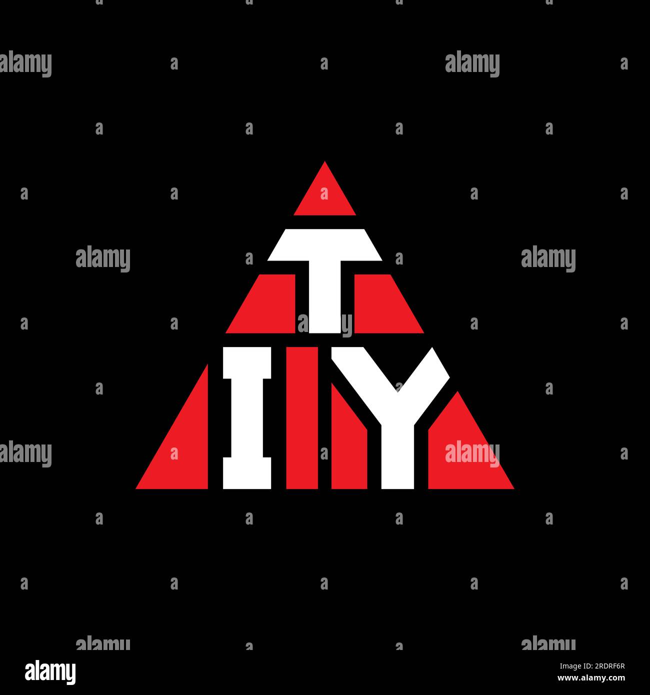 LOGO mit DREIECKSBUCHSTABEN IN DREIECKSFORM. Monogramm MIT TIY-Dreieck-Logo. TIY-Dreieck-Vektorvorlage mit roter Farbe. TIY Triangul Stock Vektor