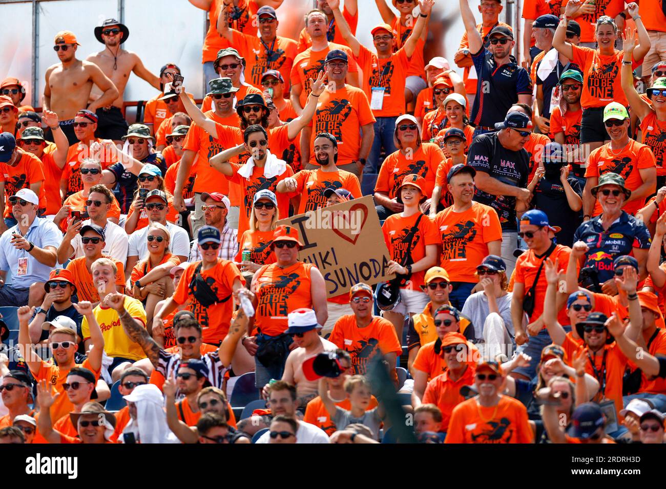 Budapest, Ungarn. 23. Juli 2023. Zuschauer, F1. Grand Prix von Ungarn am 23. Juli 2023 in Budapest, Ungarn. (Foto von HIGH TWO) dpa/Alamy Live News Stockfoto