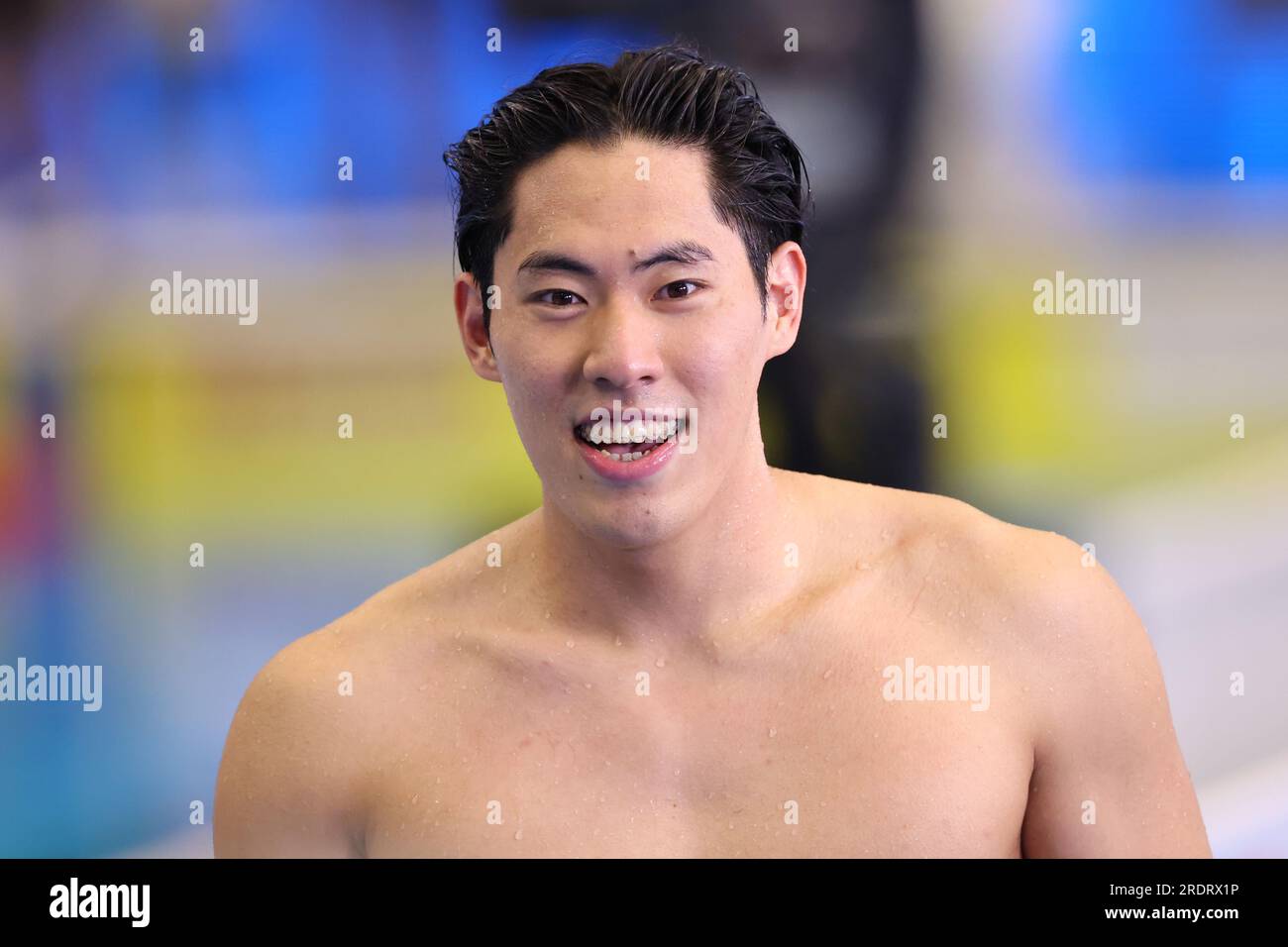 Tomoru Honda (JPN), 23. JULI 2023 - Schwimmen : World Aquatics Championships Fukuoka 2023 Men's 400m Medley Heat in der Marine Messe Fukuoka Halle A in Fukuoka, Japan. (Foto: YUTAKA/AFLO SPORT) Stockfoto