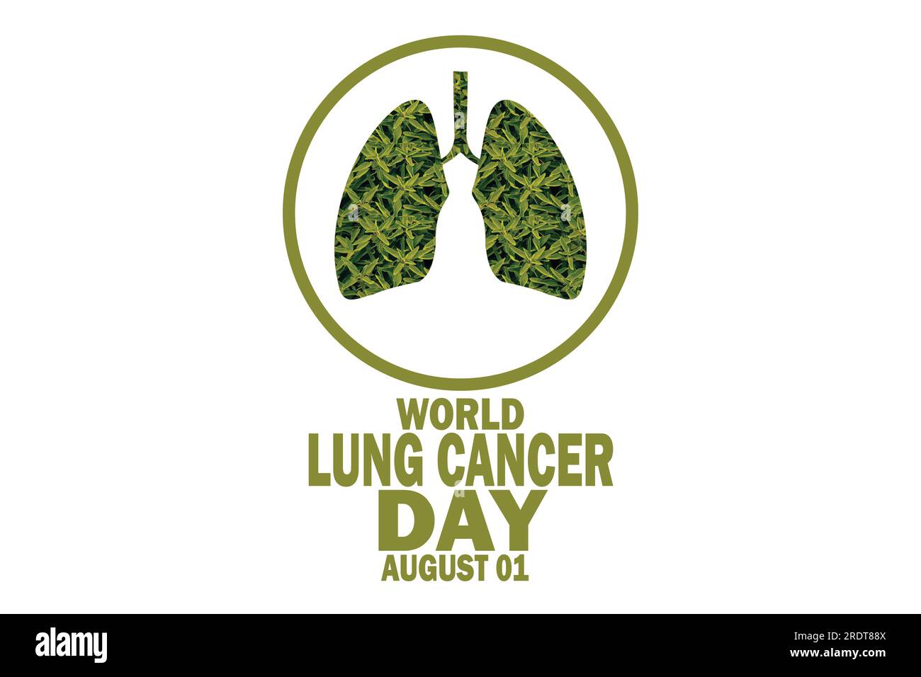 Abbildung des World Lung Cancer Day Vector. August 01. Urlaubskonzept. Vorlage für Hintergrund, Banner, Karte, Poster mit Texteindruck. Stock Vektor