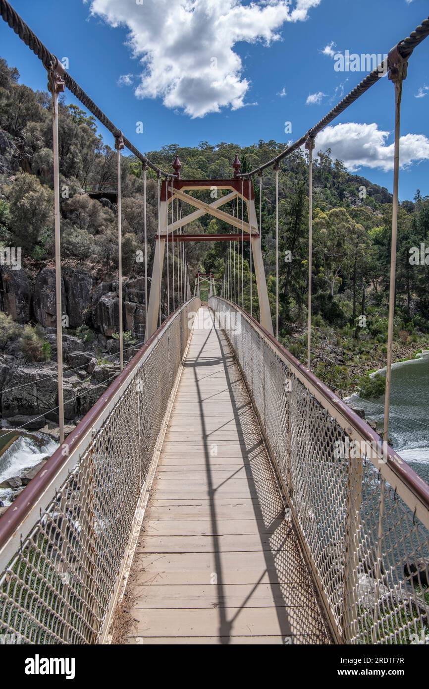 Alexandra Suspension Cataract Gorge Launceston Tasmania Australien Stockfoto