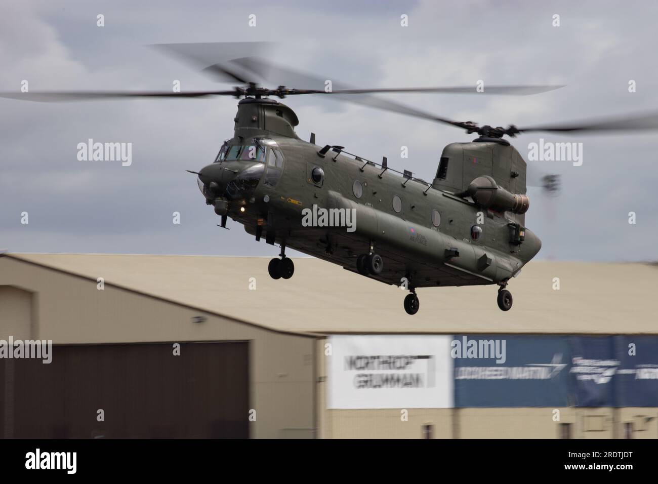 RAF Chinook zeigt auf der Royal International Air Tattoo 2023. Stockfoto