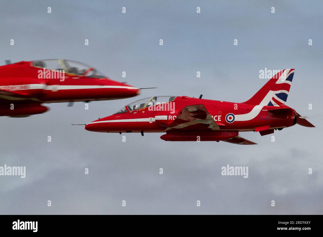 Die roten RAF-Pfeile werden auf der Royal International Air Tattoo 2023 angezeigt. Stockfoto