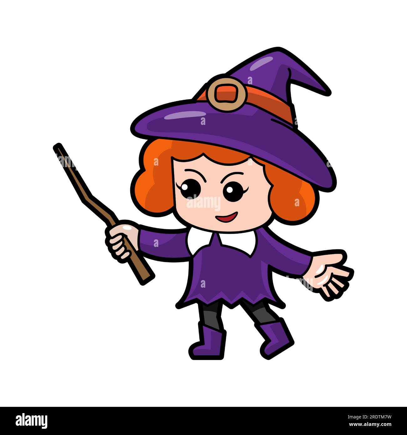 Hexe halloween-Cartoon-Figur. Vector . Stock Vektor