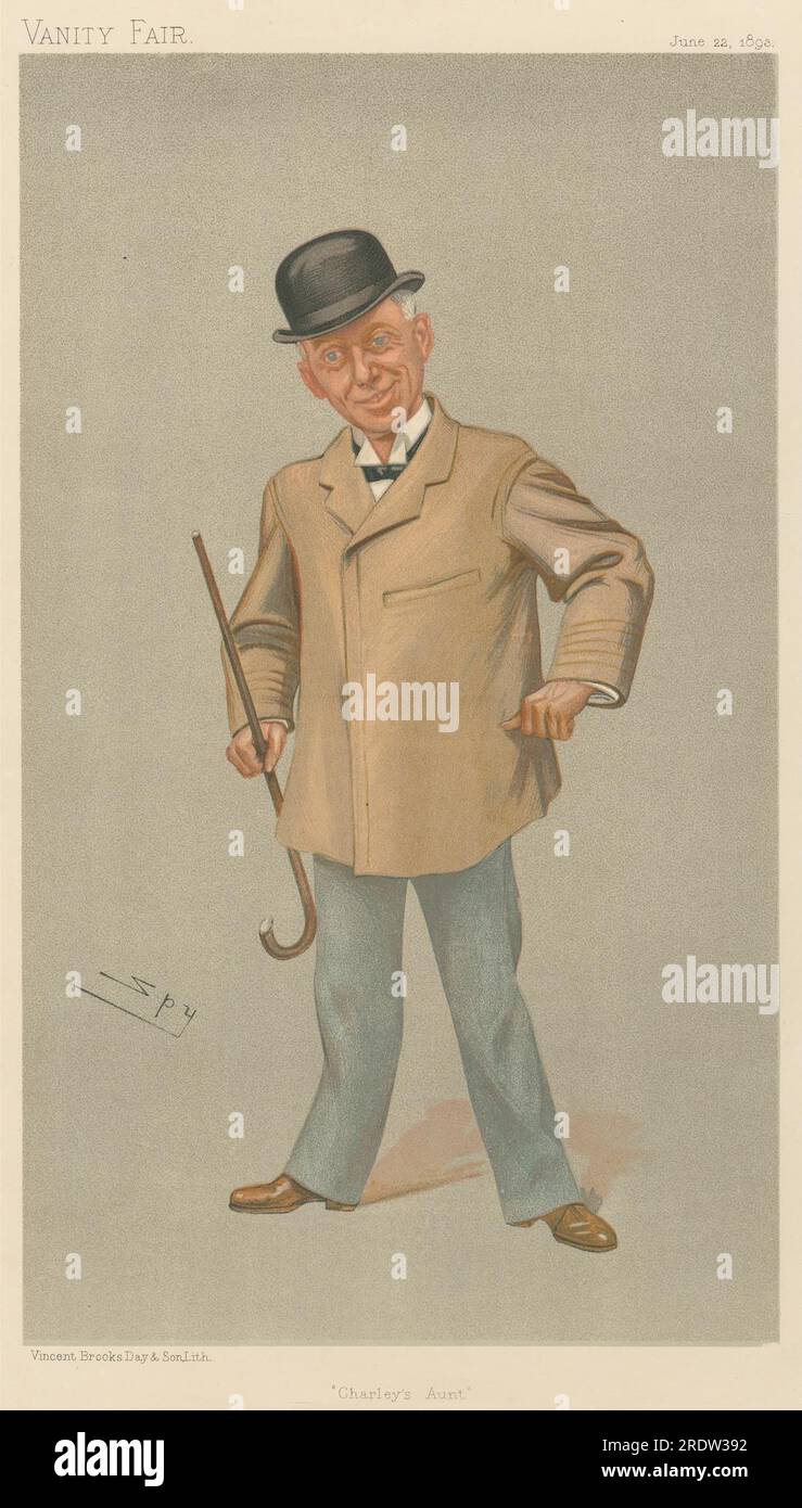 Vanity Fair: Theater; "Charley's Tante", Mr. William Sydney Penley, 22. Juni 1893 1893 von Leslie ward Stockfoto