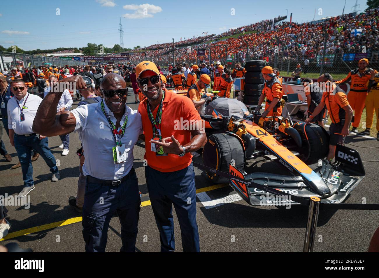 CREWS Terry, amerikanischer Schauspieler, auf dem Startfeld während des Grand Prix von Katar Airways 2023, der 11. Runde der Formel-1-Weltmeisterschaft 2023 vom 1 21. Bis 23. Juli 2023 auf der Hungaroring in Mogyorod, Ungarn Stockfoto