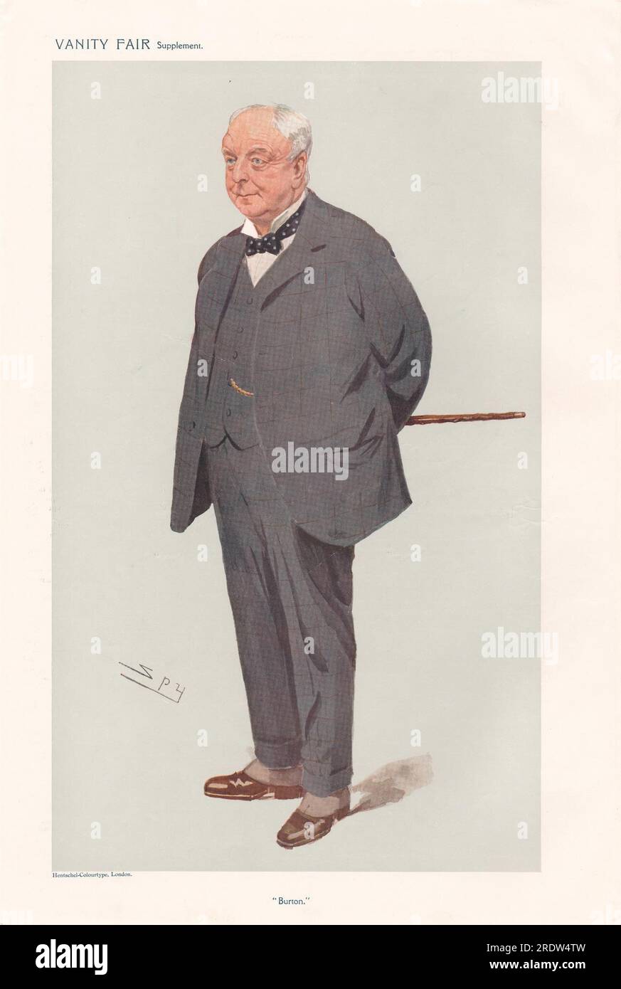 Vanity Fair - Geschäftsleute und Empire Builders. „Burton“. Lord Burton. 25 November 1908 1908 von Leslie ward Stockfoto