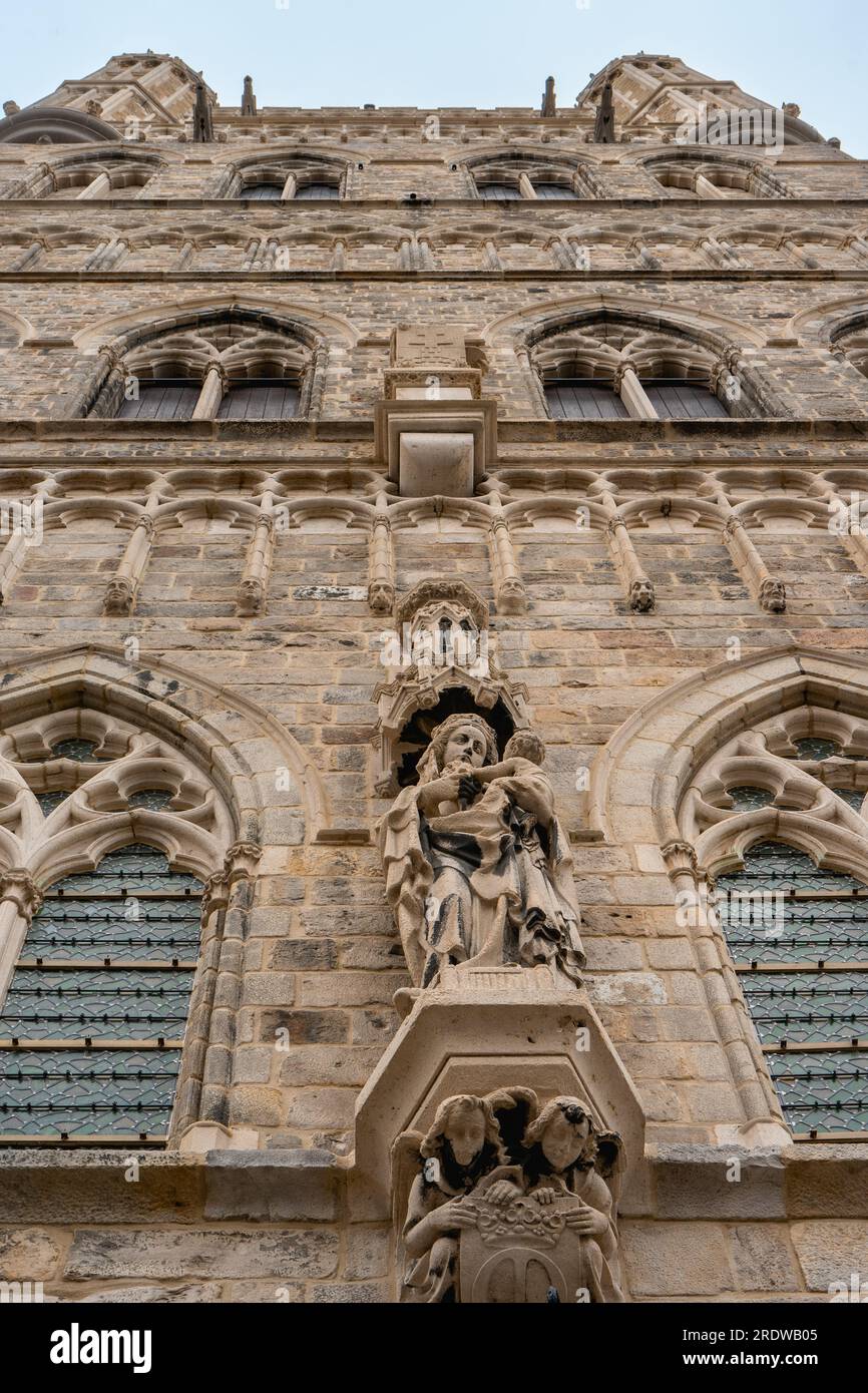 Aus der Nähe der St. Maartens Kathedrale in Ypern (Ieper) Belgien. Stockfoto