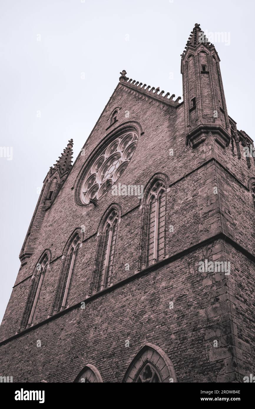 Aus der Nähe der St. Maartens Kathedrale in Ypern (Ieper) Belgien. Stockfoto