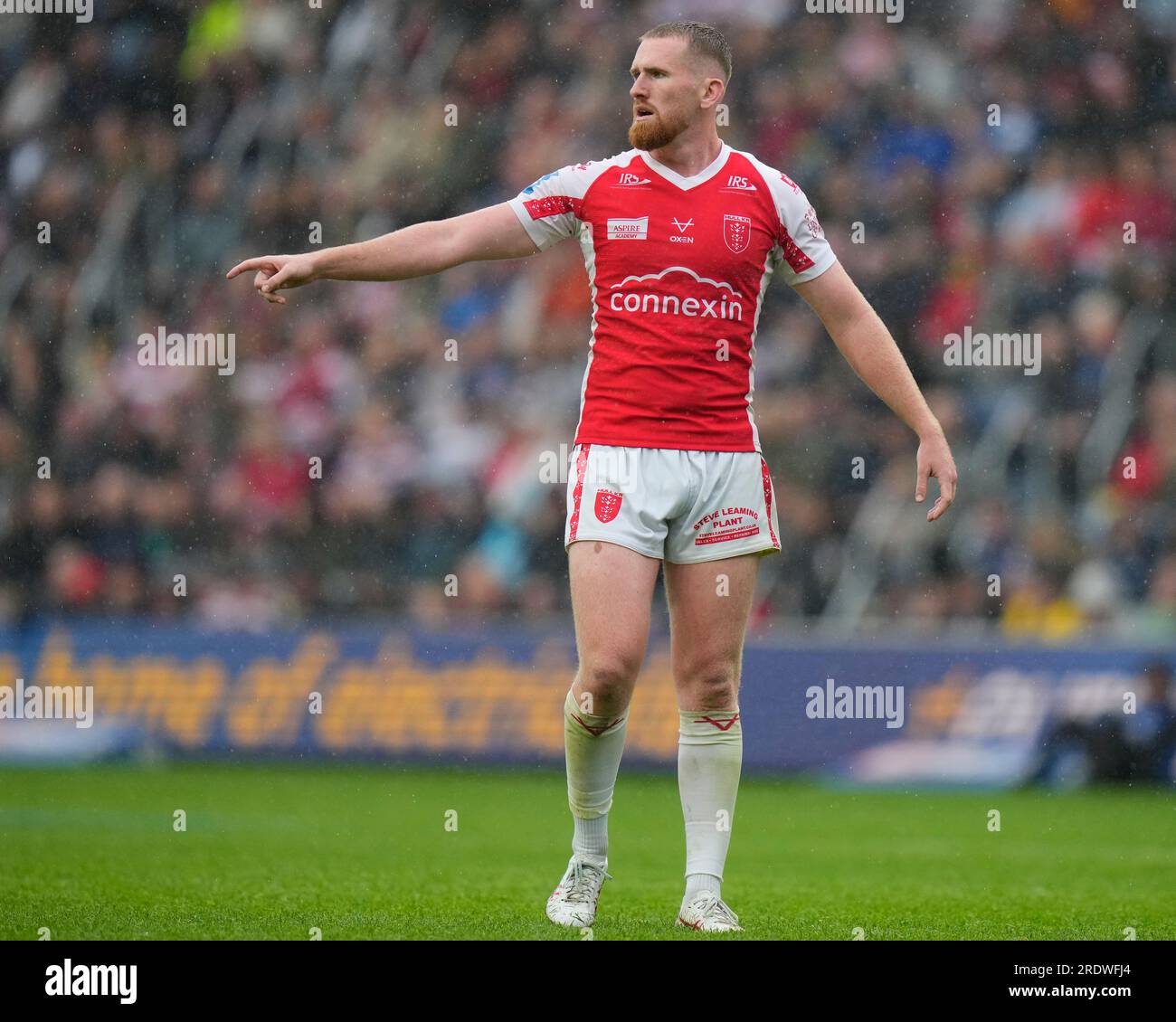 Rowan Milnes #21 von Hull KR während des Halbfinalspiels des Betfred Challenge Cup Hull KR vs Wigan Warriors im Sewell Group Craven Park, Kingston upon Hull, Großbritannien, 23. Juli 2023 (Foto von Steve Flynn/News Images) Stockfoto