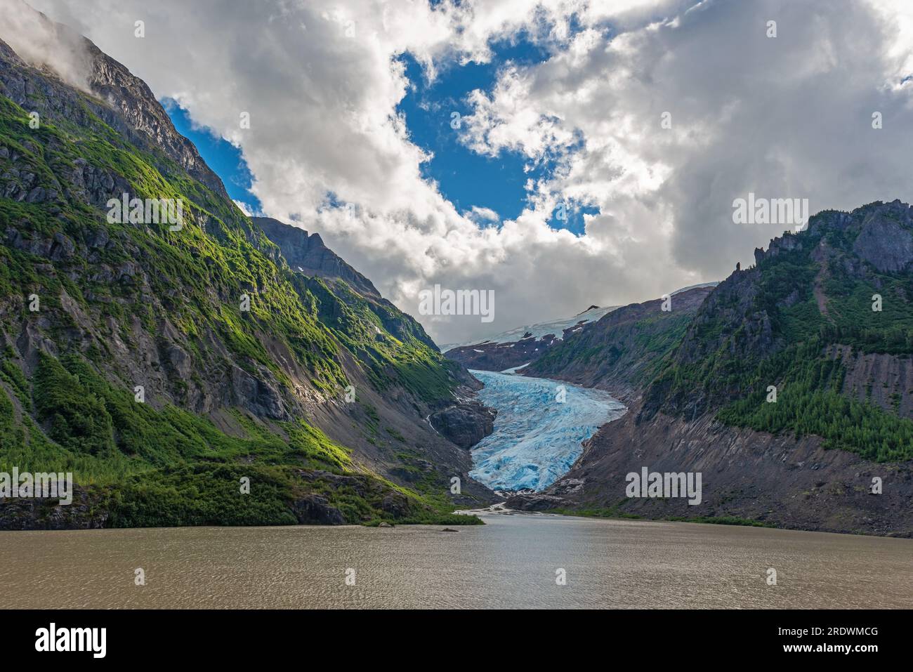 Landschaft des Bear Glacier, Bear Glacier Provincial Park, British Columbia, Kanada. Stockfoto