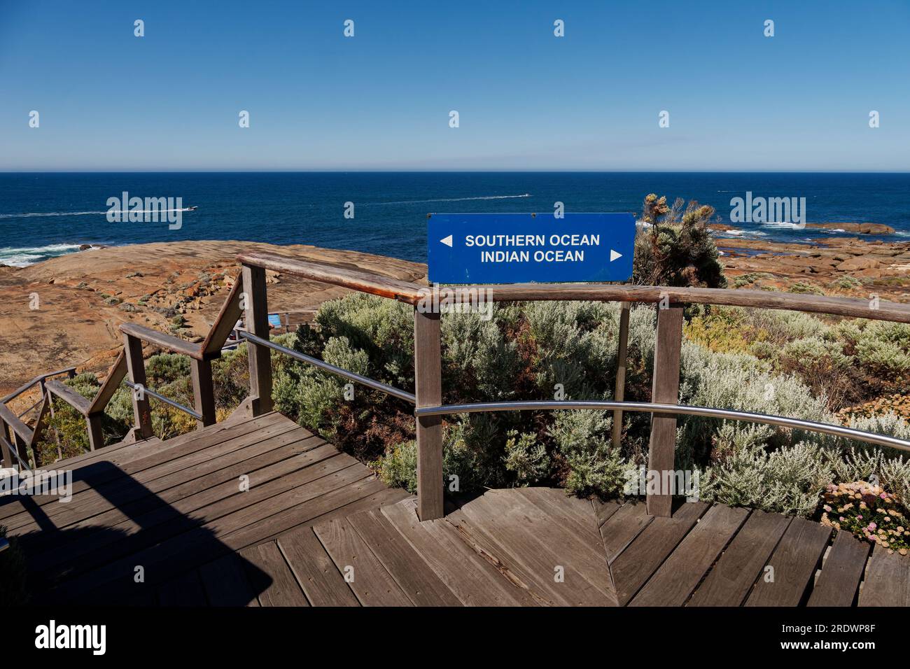 Cape Leeuwin Leuchtturm auf der Landzunge von Cape Leeuwin, dem südwestlichsten Punkt auf dem australischen Festland in Westaustrali Stockfoto