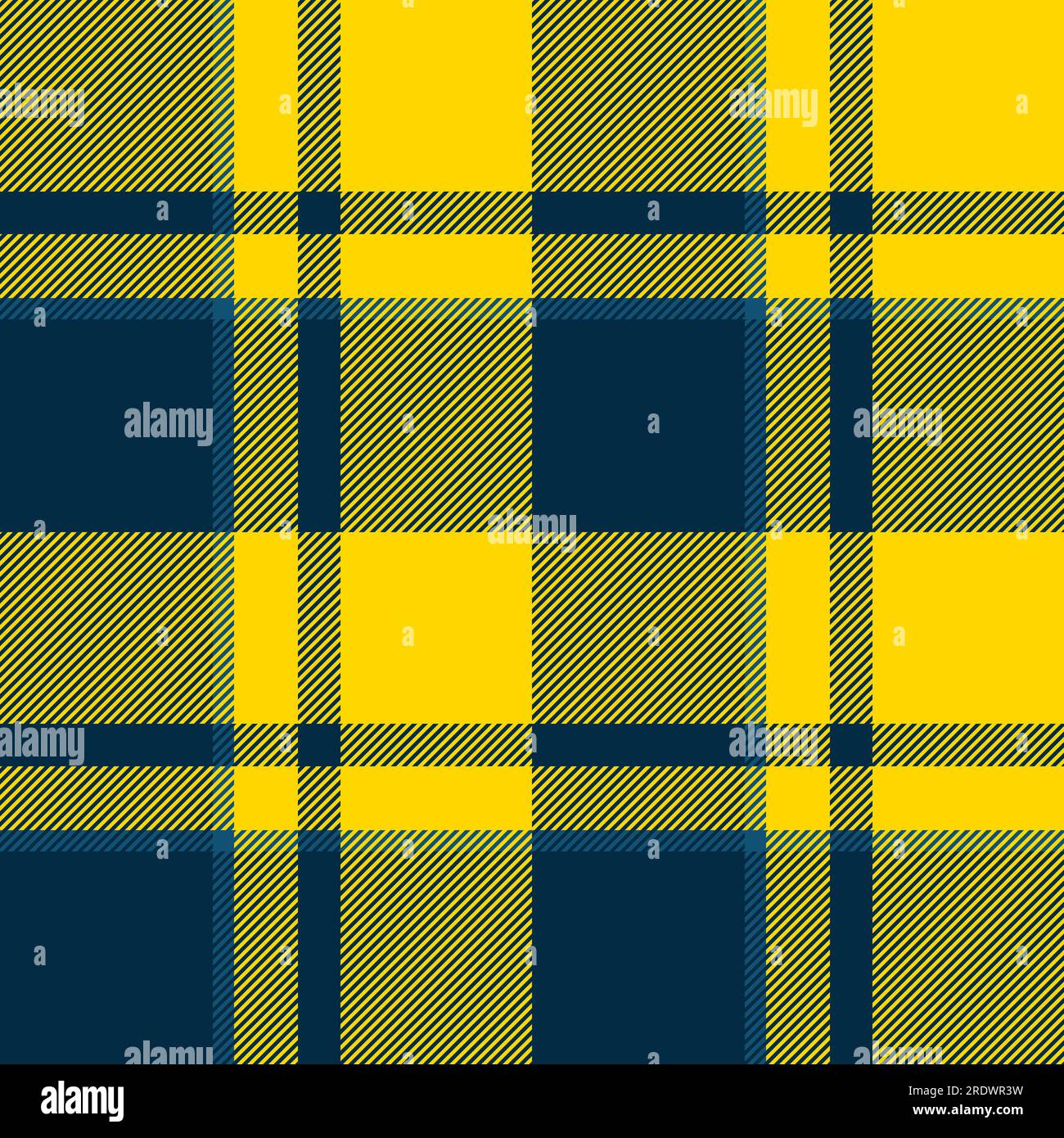 Textilvektormuster mit nahtloser Textilstruktur und Schottenkaromuster im Hintergrund in dunklen und goldenen Farben. Stock Vektor