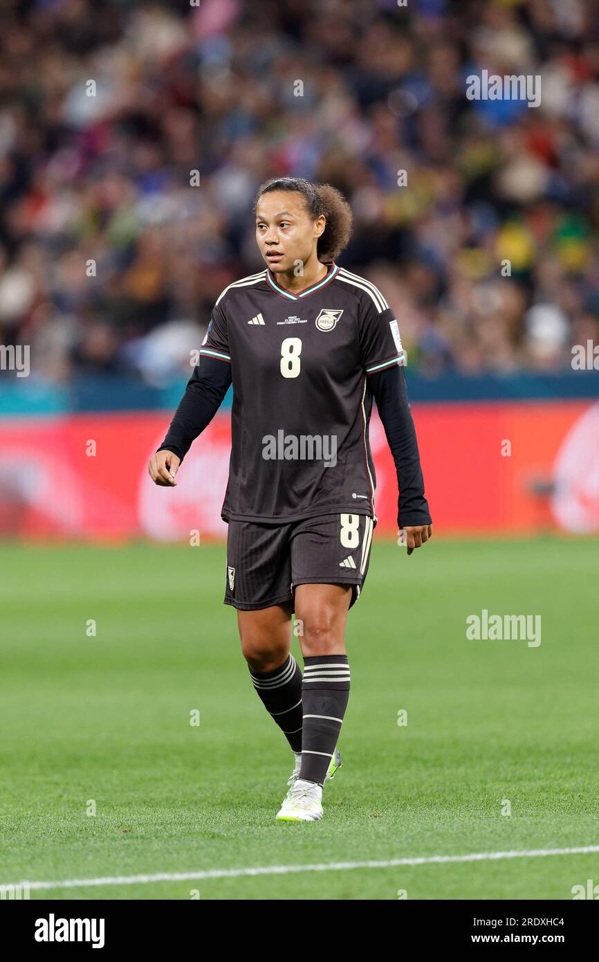 Sydney, Australien. 23. Juli 2023. Drew Spence aus Jamaika schaut auf die FIFA Women's World Cup 2023 zwischen Frankreich und Jamaika im Sydney Football Stadium am 23. Juli 2023 in Sydney, Australien. Kredit: IOIO IMAGES/Alamy Live News Stockfoto