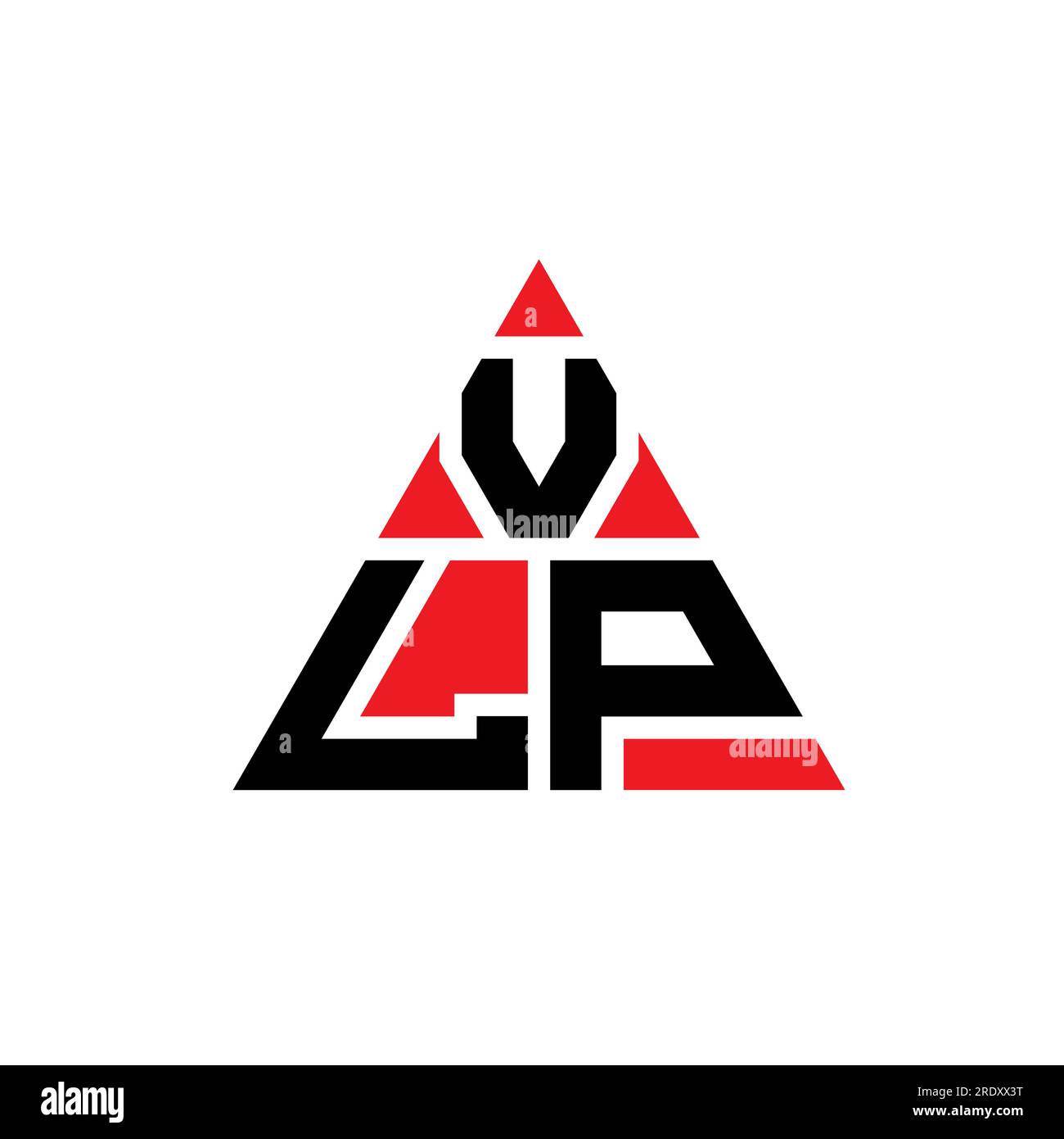 VLPLogo mit dreieckigem Buchstaben in Dreiecksform. Monogramm mit VLP