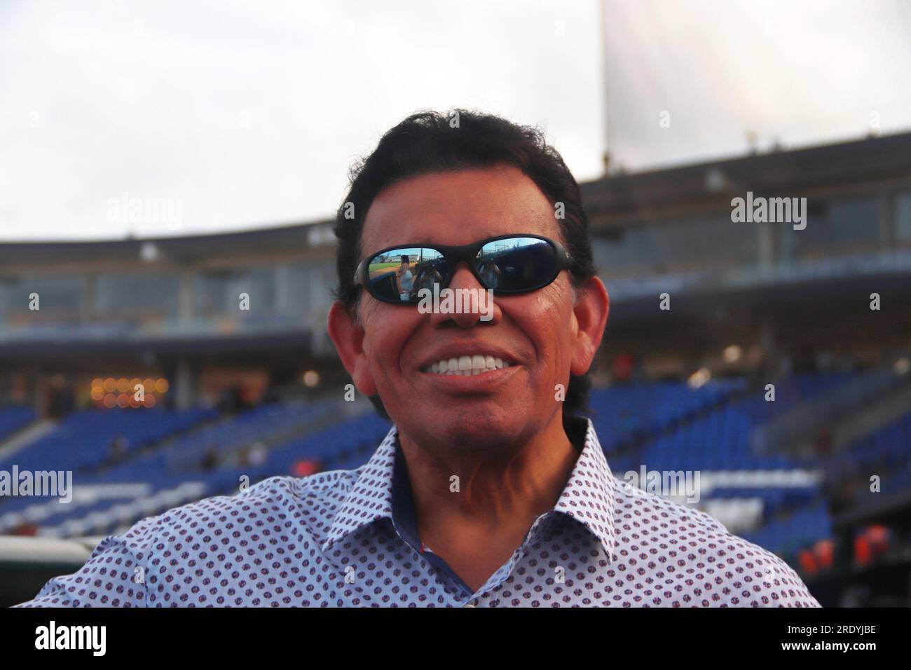 Nicht exklusiv: 22. Juli 2022 in Cancun, Quintana Roo, Mexiko: Fernando 'El Toro' Valenzuela Anguamea, der 17 Saisons in den großen Ligen spielte, Stockfoto