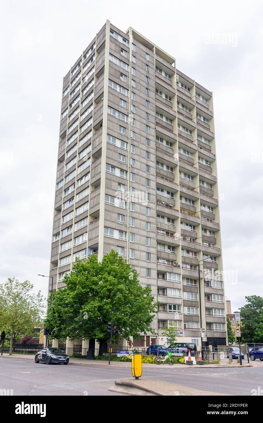 Gordon House Tower Block, Glamis Road, Shadwell, The London Borough of Tower Hamlets, Greater London, England, Vereinigtes Königreich Stockfoto