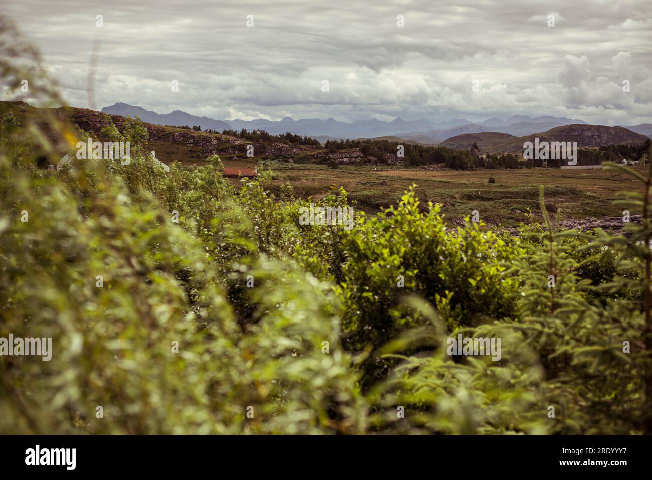 Road Trip Familie schottland Stockfoto