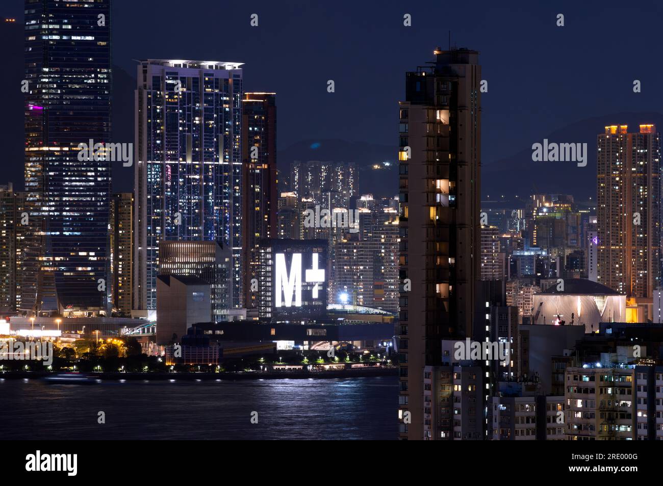 Hongkongs brandneues M+ Museum für visuelle Kultur, Victoria Harbour, Hongkong, China. Stockfoto