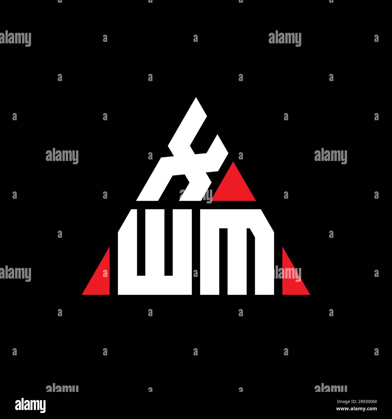 XWM-Logo mit Dreiecksbuchstaben und Dreiecksform. Monogramm mit XWM ...