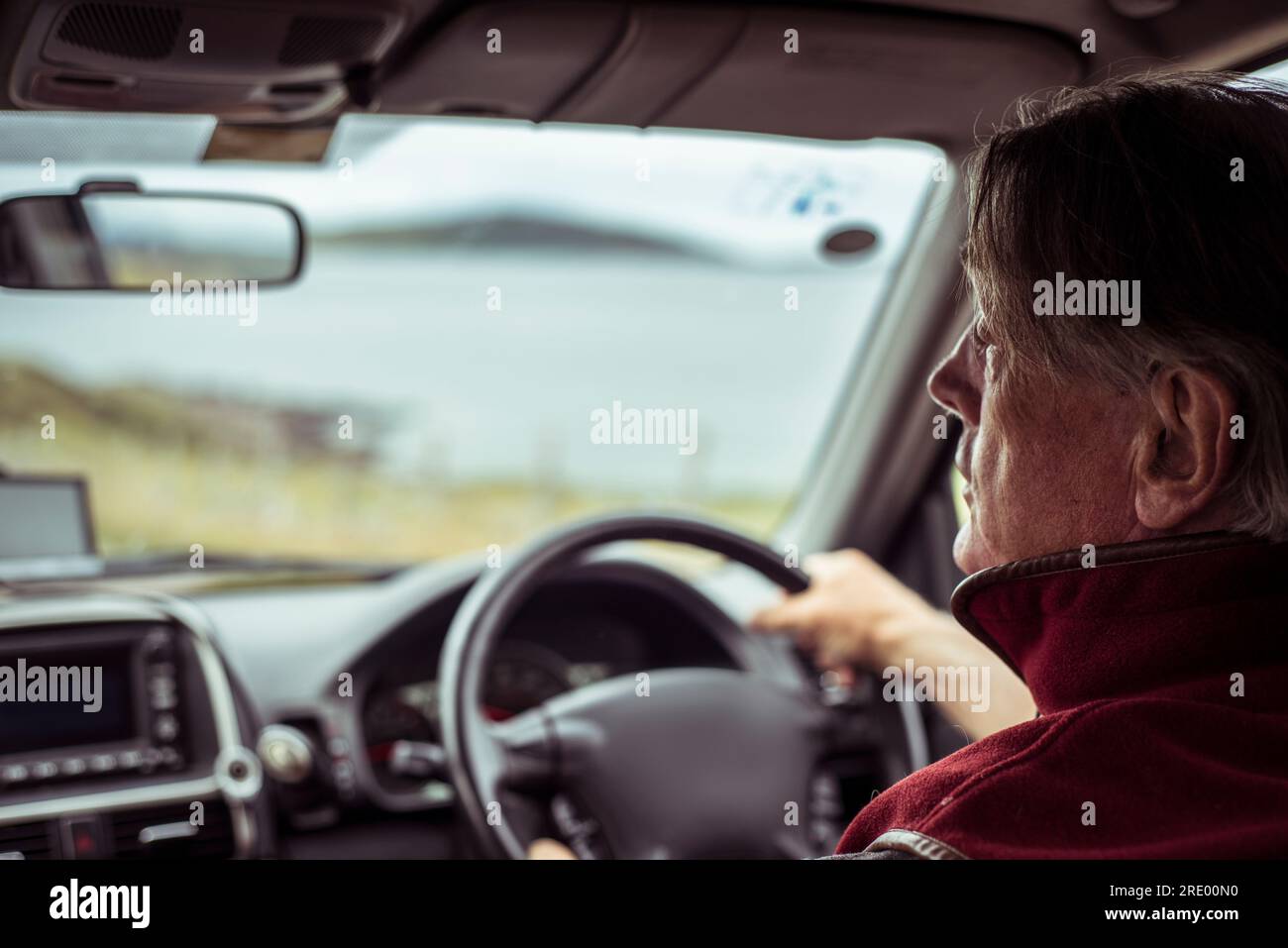 Road Trip Familie schottland Stockfoto