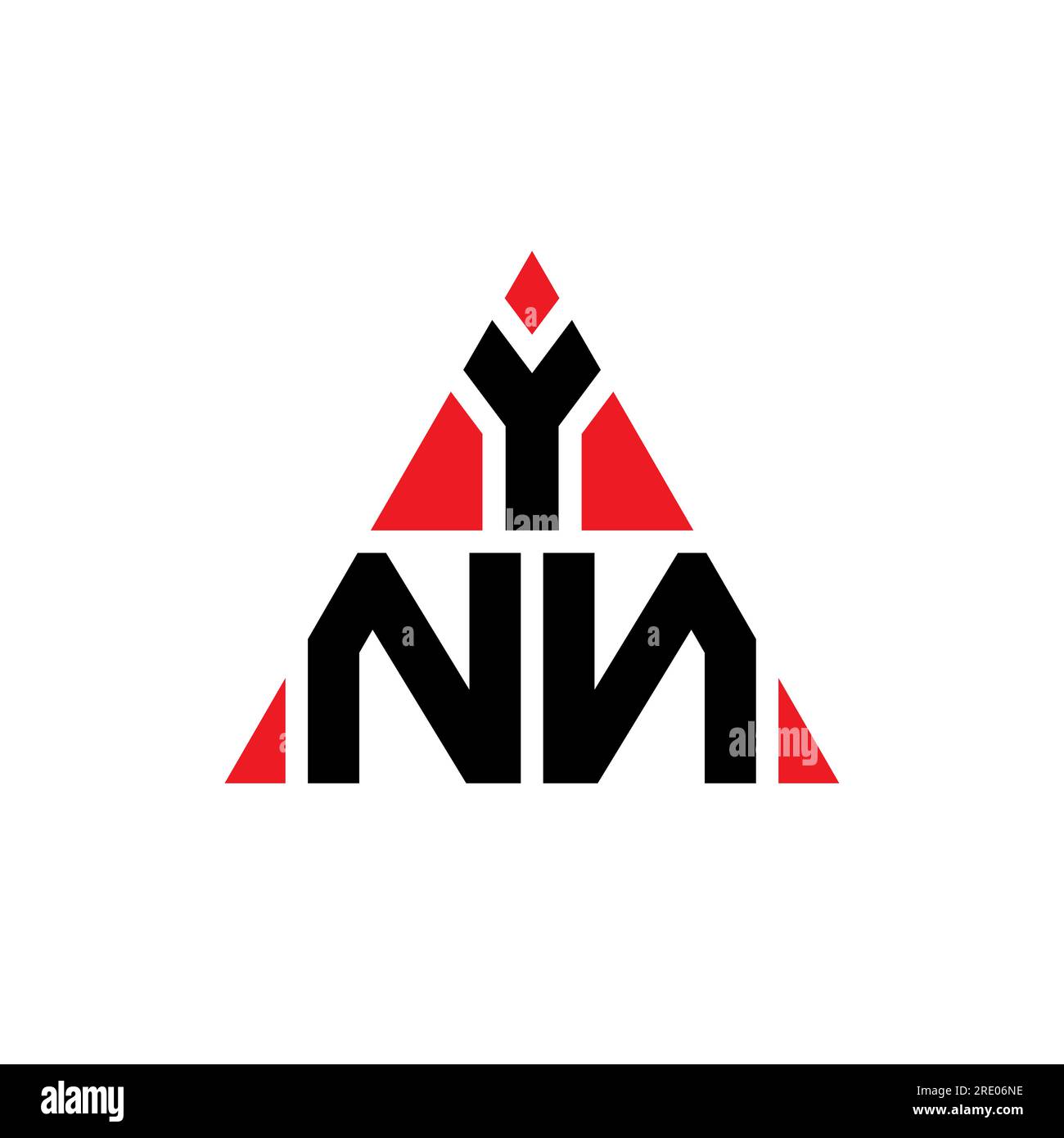 YNN-Logo mit Dreiecksbuchstaben und Dreiecksform. Monogramm mit YNN