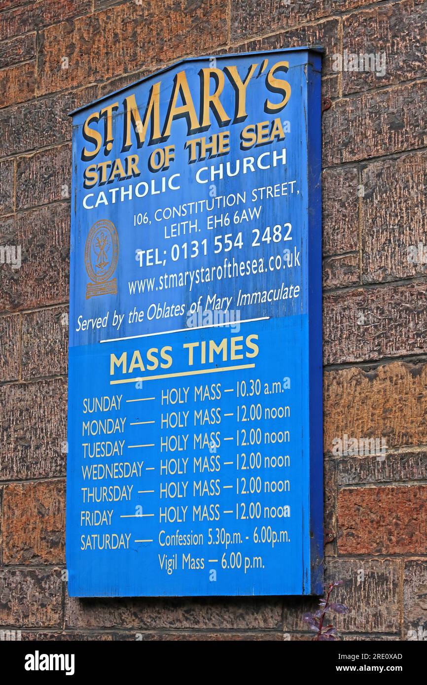 St. Marys Stern Des Meeres, Katholische Kirche, 106 Constitution Street, Leith, Edinburgh, Schottland, EH6 6AW Stockfoto