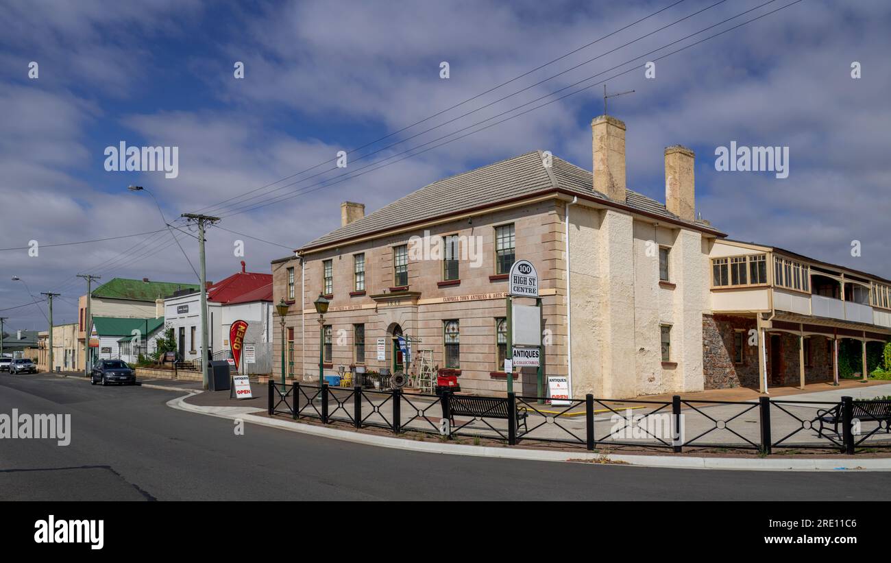 High Street Stadtzentrum Campbell Town Tasmania Australien Stockfoto
