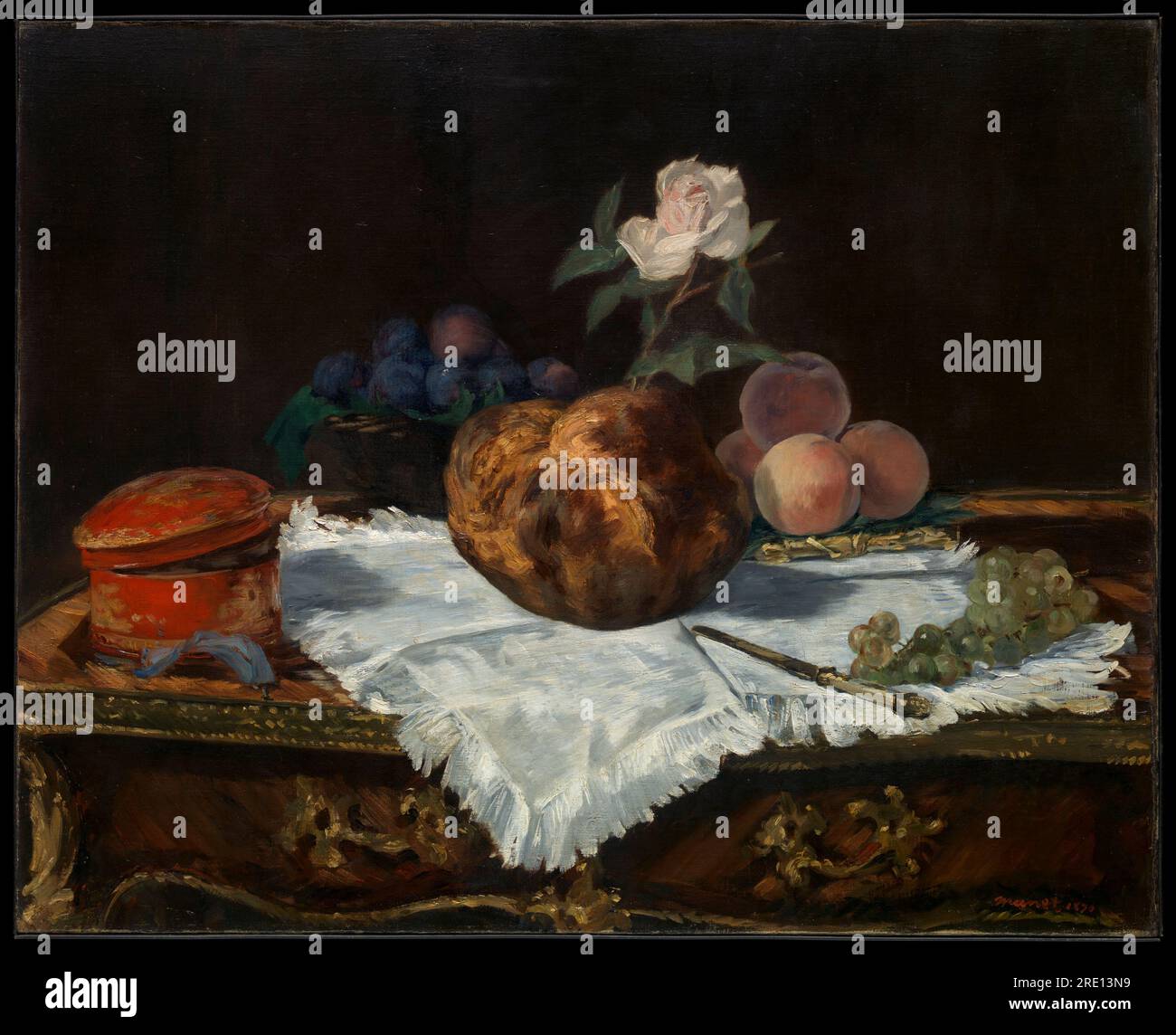 Die Brioche. Edouard Manet. 1870. Stockfoto