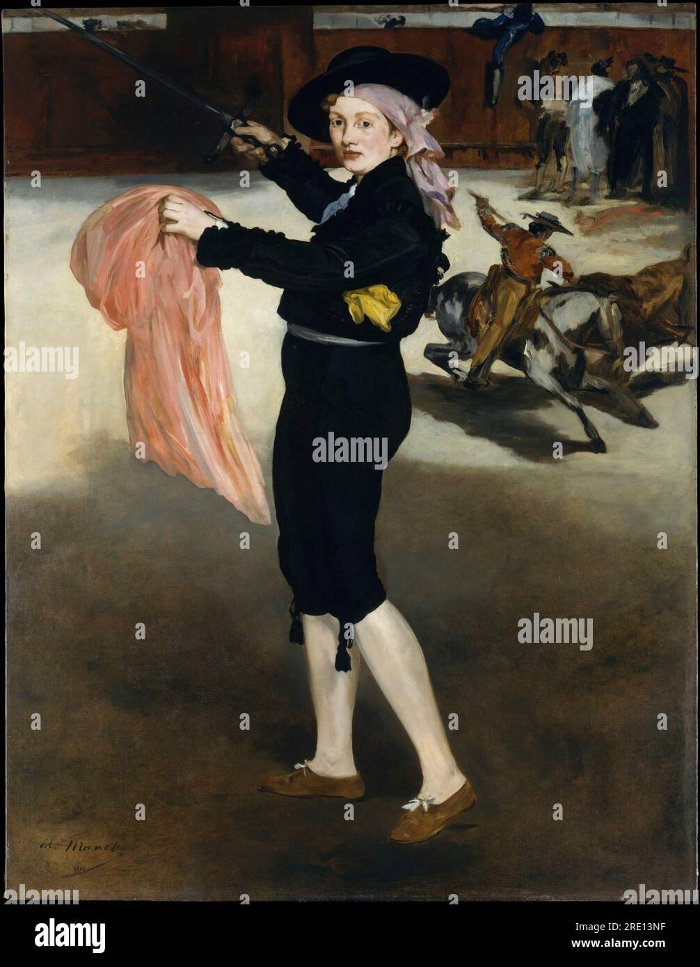 Mademoiselle V. . . Im Kostüm einer Espada. Edouard Manet. 1862. Manet stellt sein Modell Victorine Meurent in Gestalt einer männlichen Spada oder Matador dar. Stockfoto