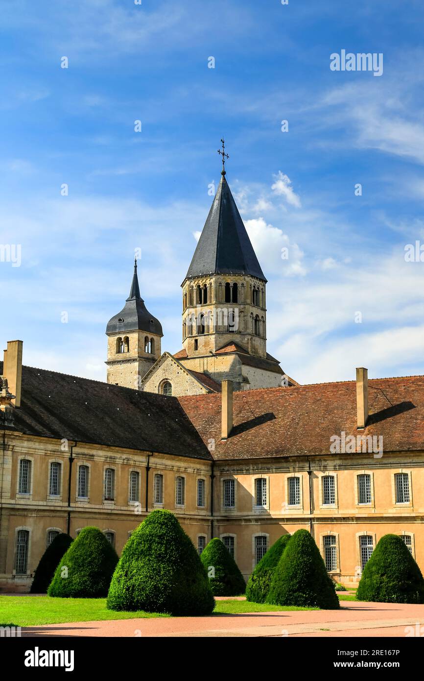 Abtei und Grundstück in Cluny, Burgund, Frankreich Stockfoto
