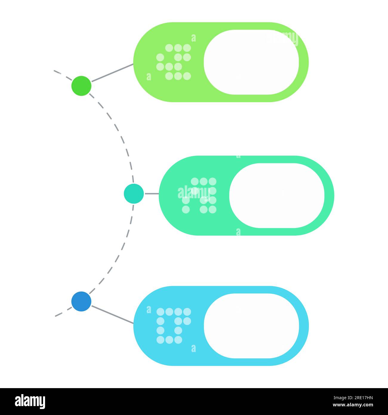 Grünes und blaues Entwurfselement für schematische Diagramme Stock Vektor