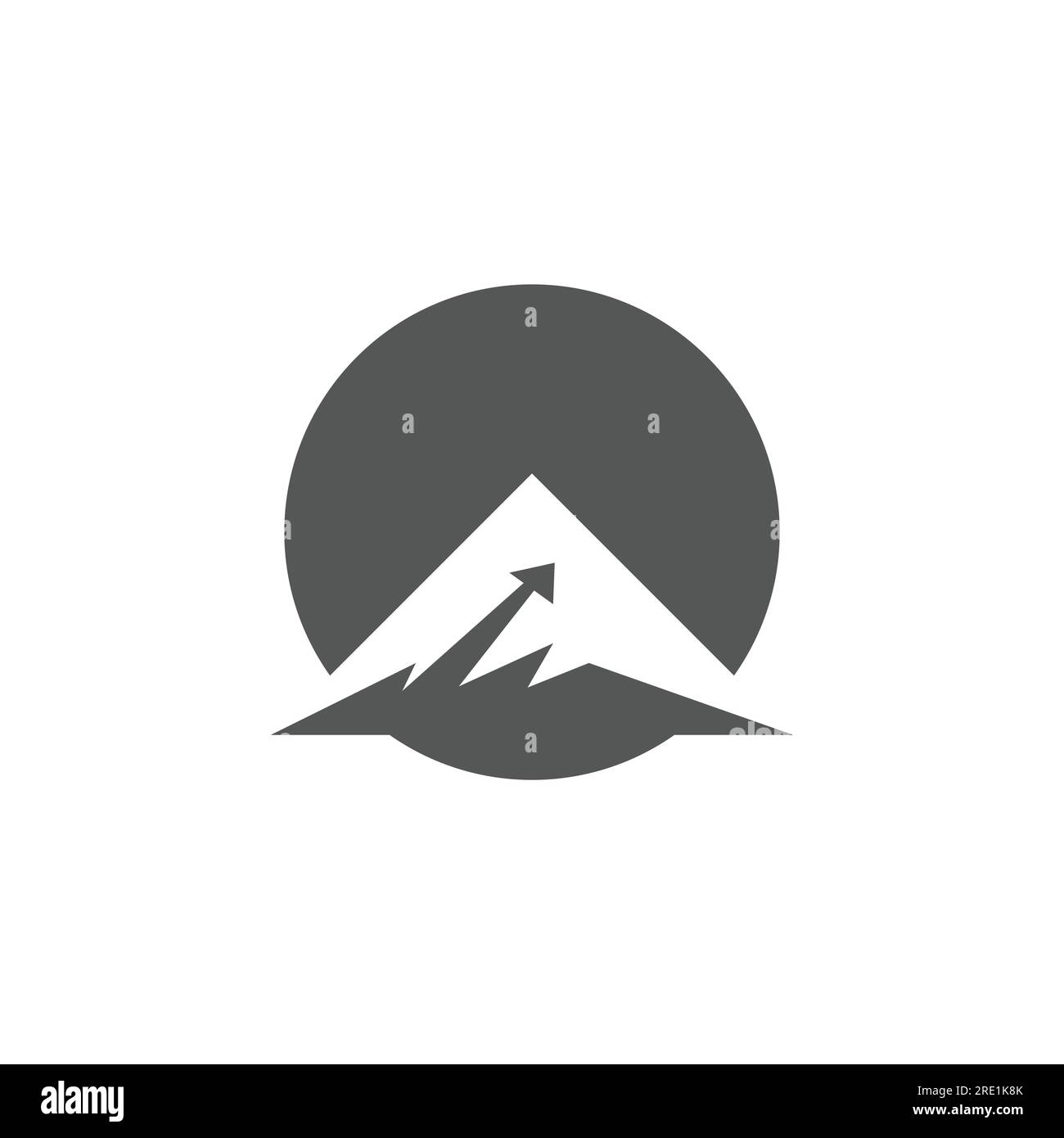Vektorbild des STEP-Logos der Bergfinanzierung. Logo von Mountain & Marketing Statistics Arrow für Unternehmensfinanzen Stock Vektor