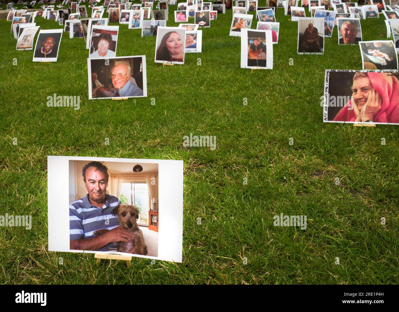 COVID-19-Hinterbliebene Familien für Gerechtigkeit Stockfoto