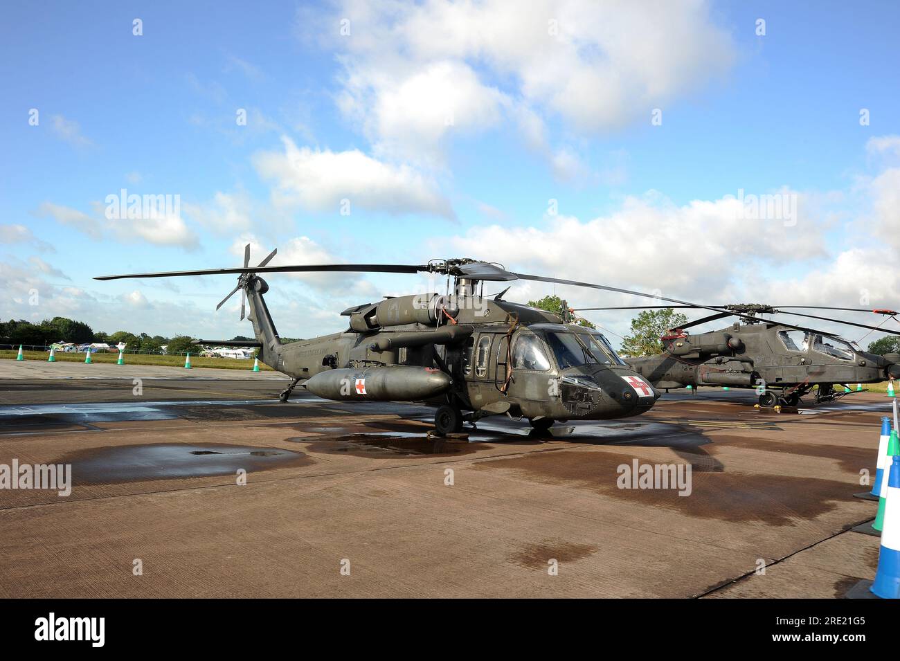 Hubschrauber der US Army Europe „Blackhawk“. Stockfoto