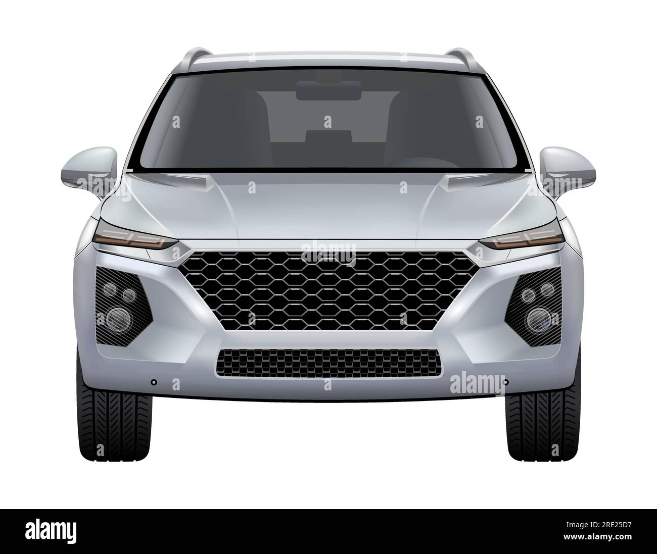 Realistischer Vektorwagen-SUV mit Transparenz Stock Vektor