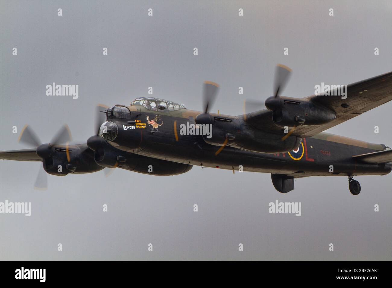 Lancaster Bomber im Royal International Air Tattoo 2023. Stockfoto