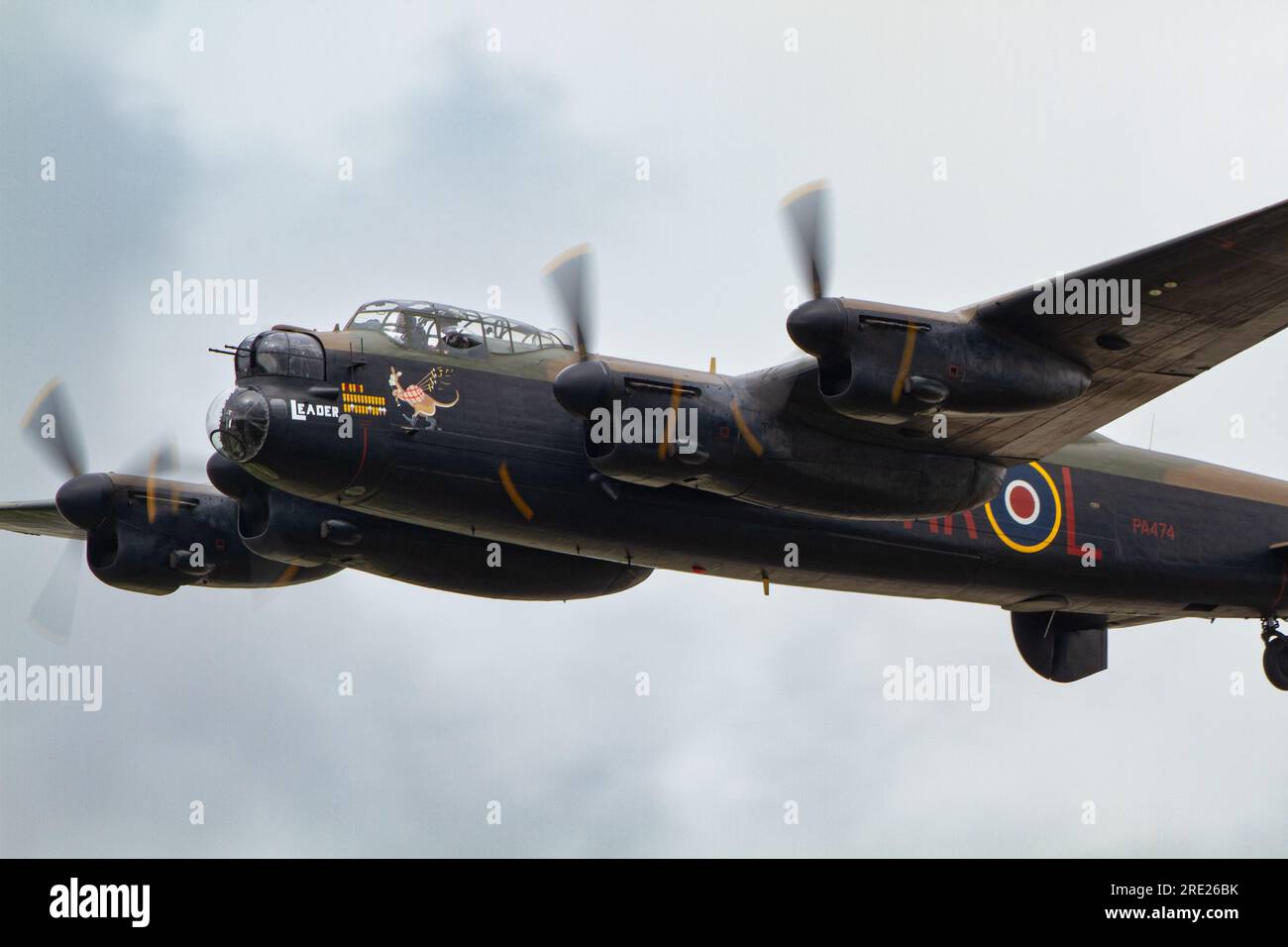 Lancaster Bomber im Royal International Air Tattoo 2023. Stockfoto
