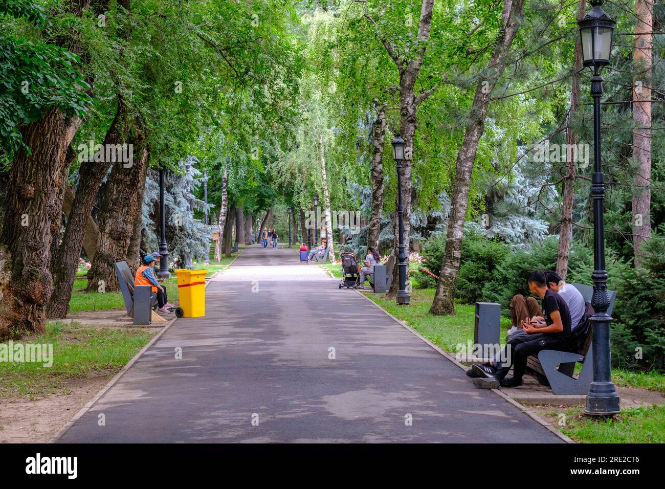 Kasachstan, Almaty. Panfilov Guardsmen Park. Stockfoto