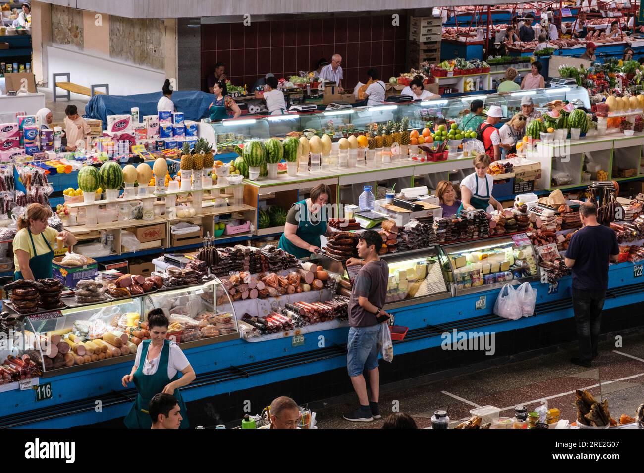 Kasachstan, Almaty. Grüner Basar - Übersicht. Stockfoto